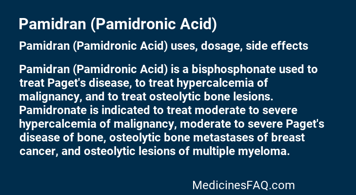 Pamidran (Pamidronic Acid)