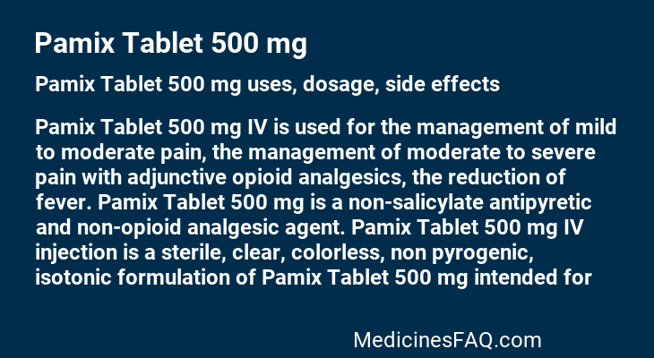 Pamix Tablet 500 mg