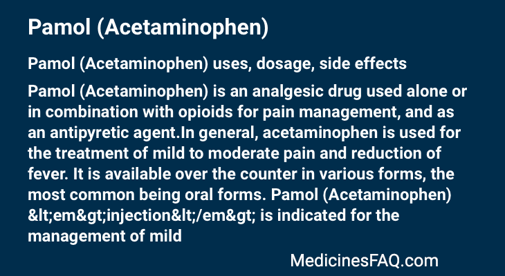 Pamol (Acetaminophen)