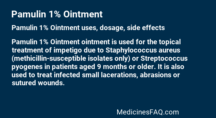 Pamulin 1% Ointment