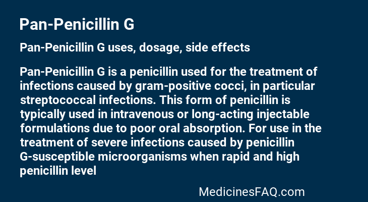 Pan-Penicillin G