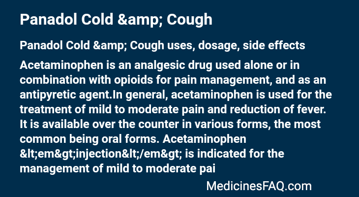 Panadol Cold & Cough