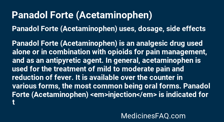 Panadol Forte (Acetaminophen)