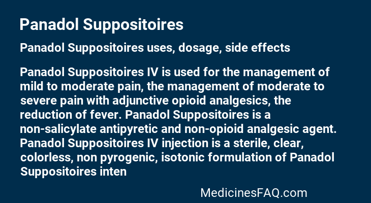 Panadol Suppositoires