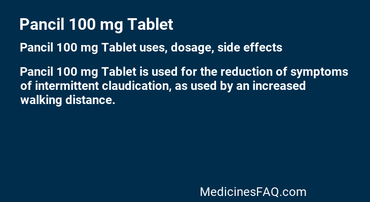 Pancil 100 mg Tablet