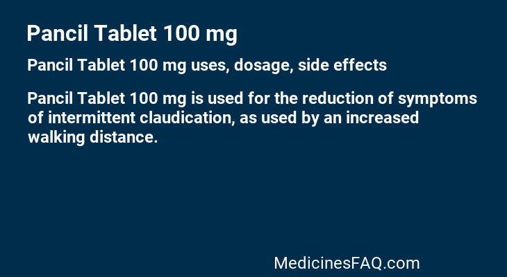 Pancil Tablet 100 mg