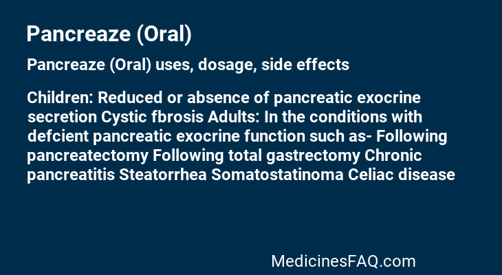 Pancreaze (Oral)