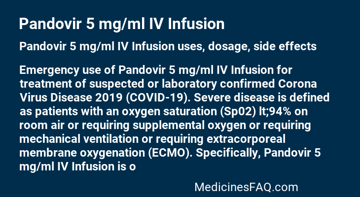 Pandovir 5 mg/ml IV Infusion