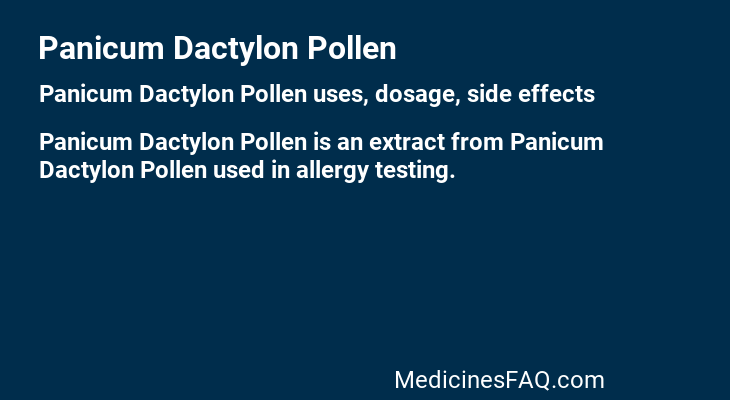 Panicum Dactylon Pollen