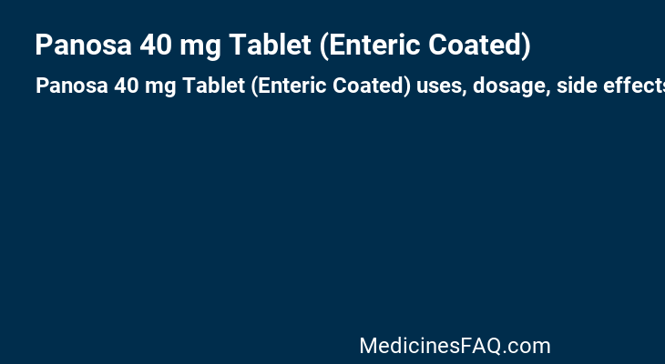 Panosa 40 mg Tablet (Enteric Coated)