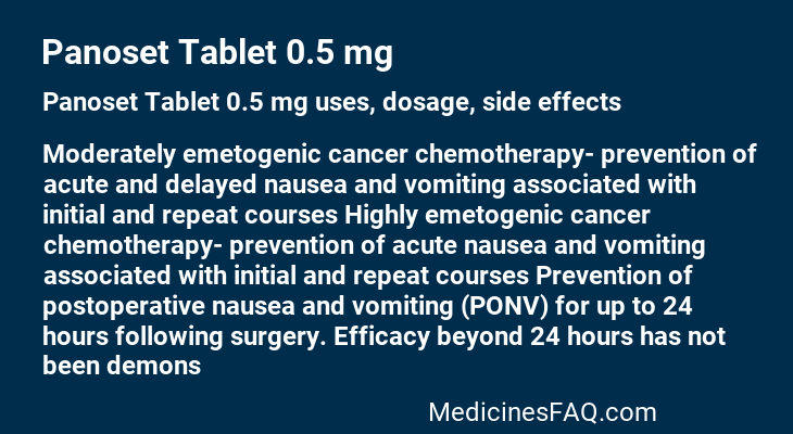 Panoset Tablet 0.5 mg