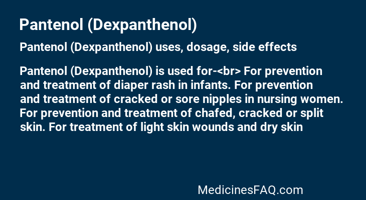 Pantenol (Dexpanthenol)