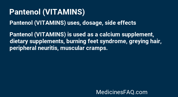 Pantenol (VITAMINS)