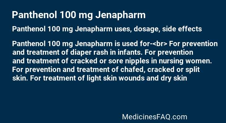Panthenol 100 mg Jenapharm