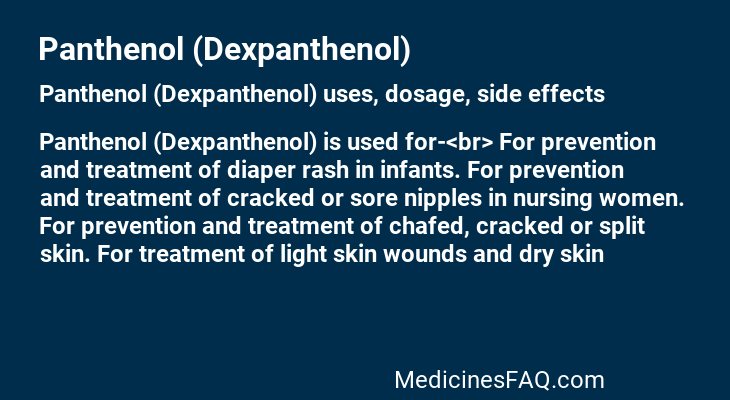 Panthenol (Dexpanthenol)