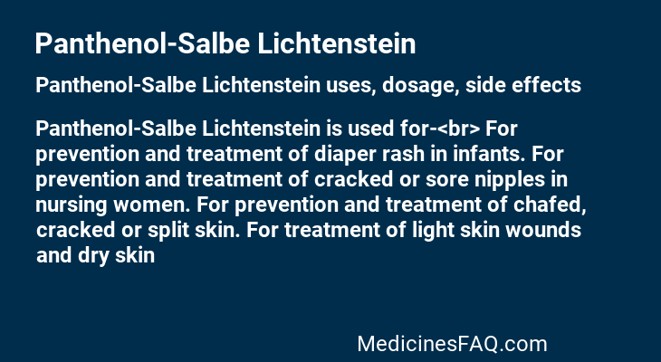 Panthenol-Salbe Lichtenstein