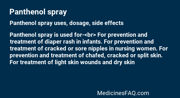 Panthenol spray