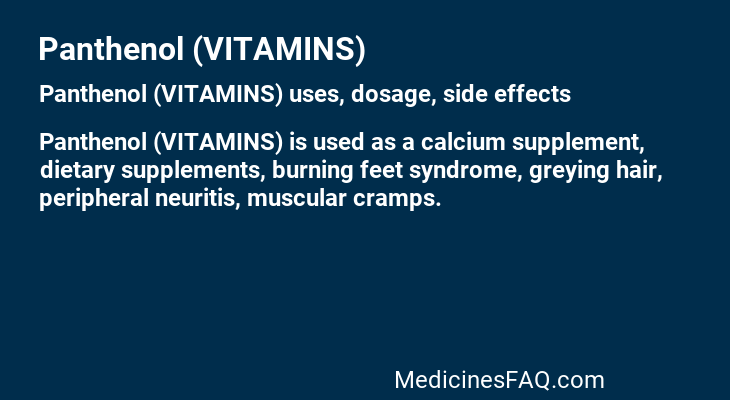 Panthenol (VITAMINS)