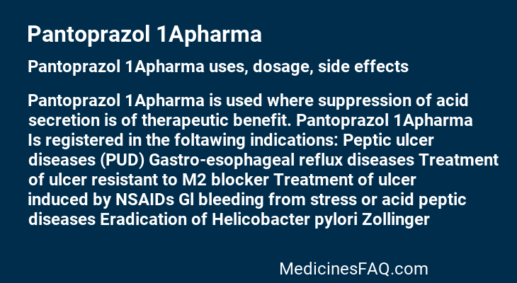 Pantoprazol 1Apharma