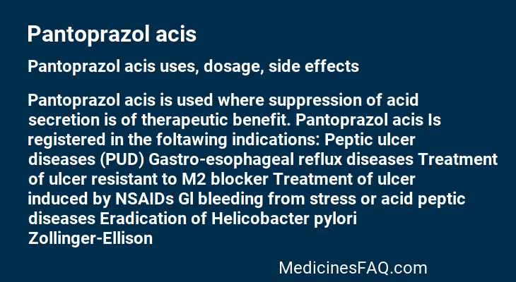 Pantoprazol acis