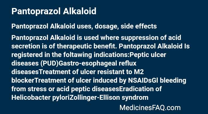 Pantoprazol Alkaloid