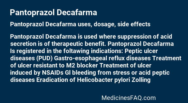 Pantoprazol Decafarma