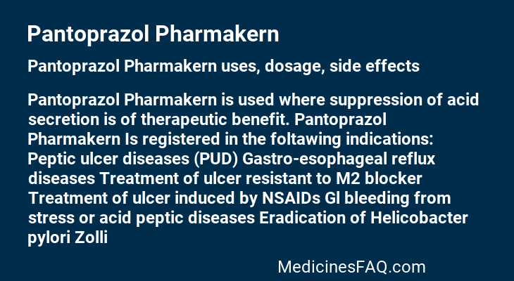 Pantoprazol Pharmakern