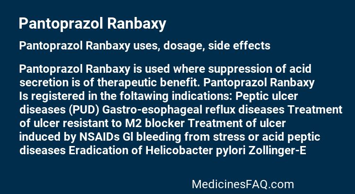 Pantoprazol Ranbaxy