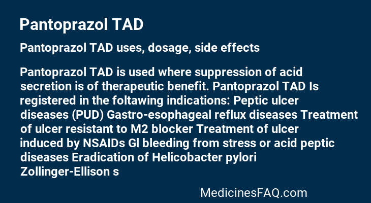 Pantoprazol TAD