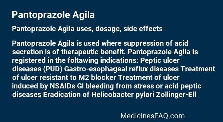 Pantoprazole Agila