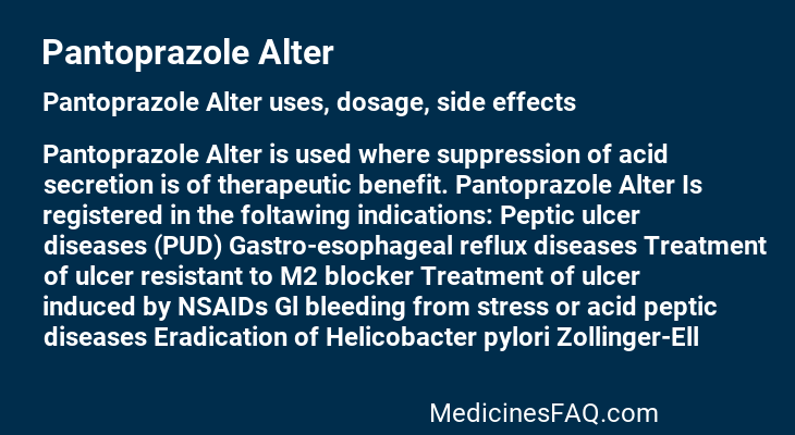 Pantoprazole Alter