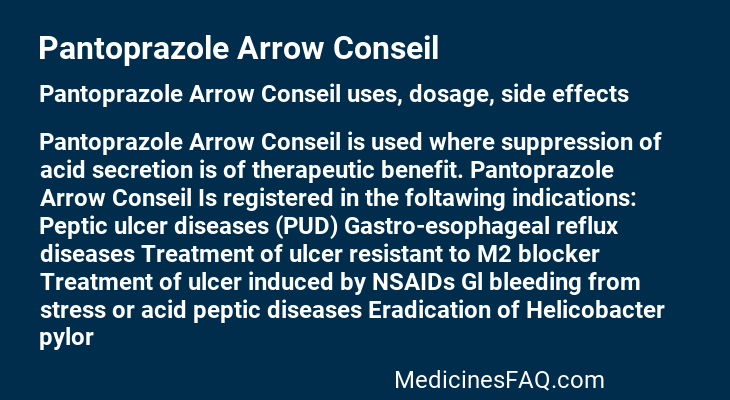 Pantoprazole Arrow Conseil