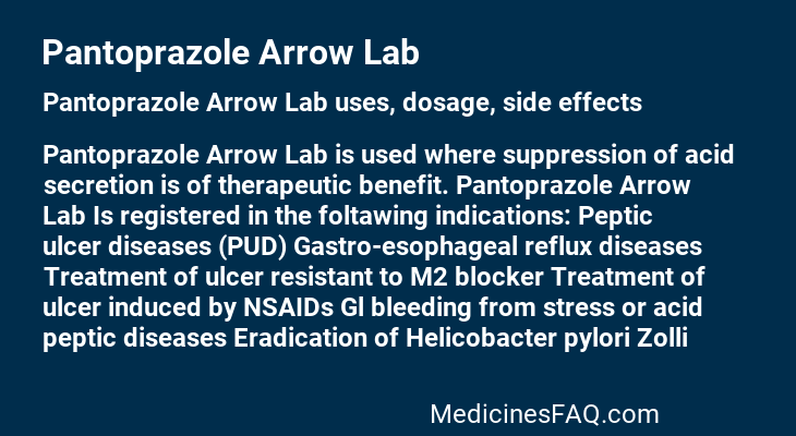 Pantoprazole Arrow Lab