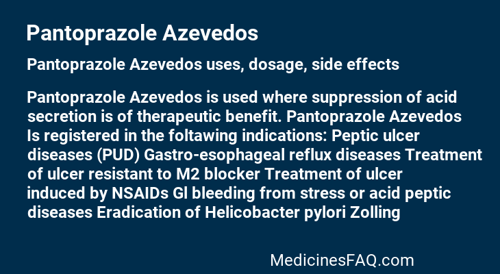 Pantoprazole Azevedos