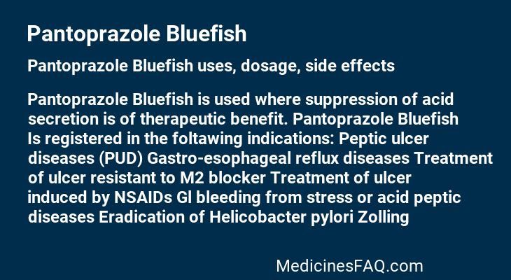 Pantoprazole Bluefish