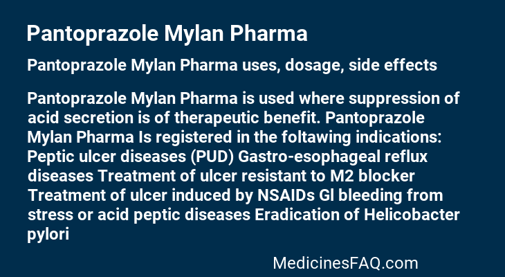 Pantoprazole Mylan Pharma