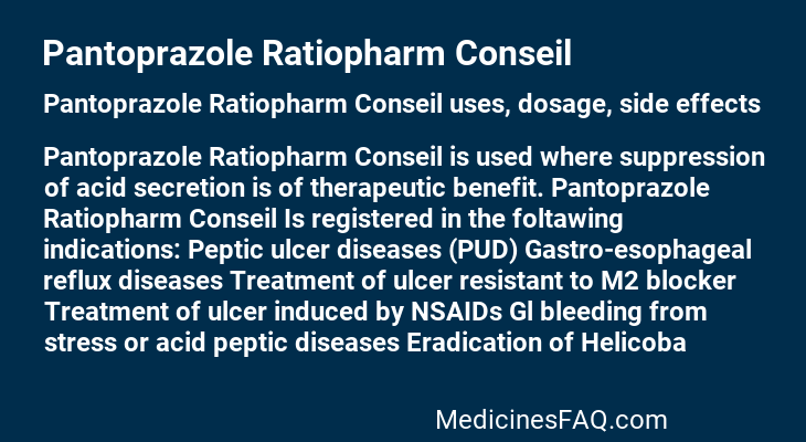 Pantoprazole Ratiopharm Conseil