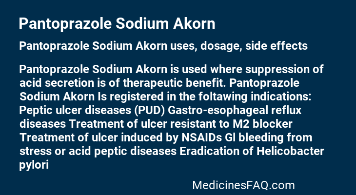 Pantoprazole Sodium Akorn