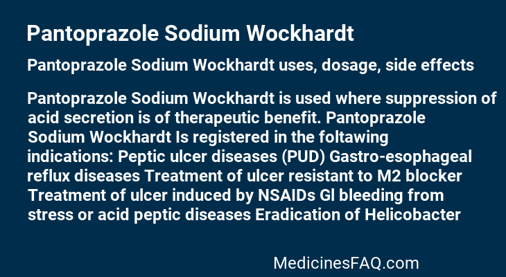 Pantoprazole Sodium Wockhardt