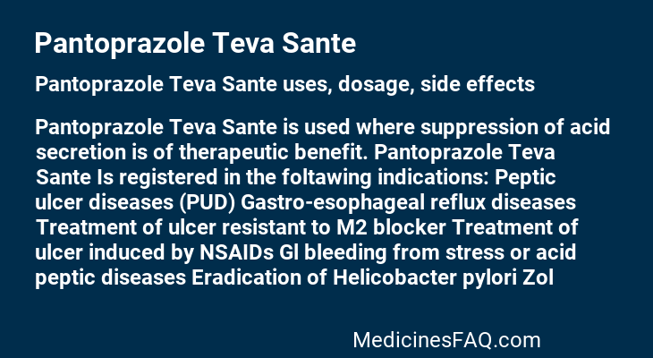 Pantoprazole Teva Sante