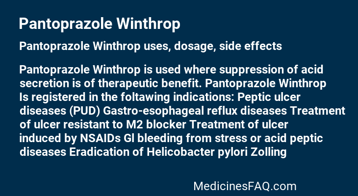 Pantoprazole Winthrop