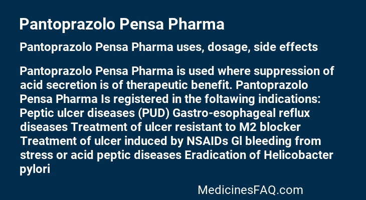 Pantoprazolo Pensa Pharma