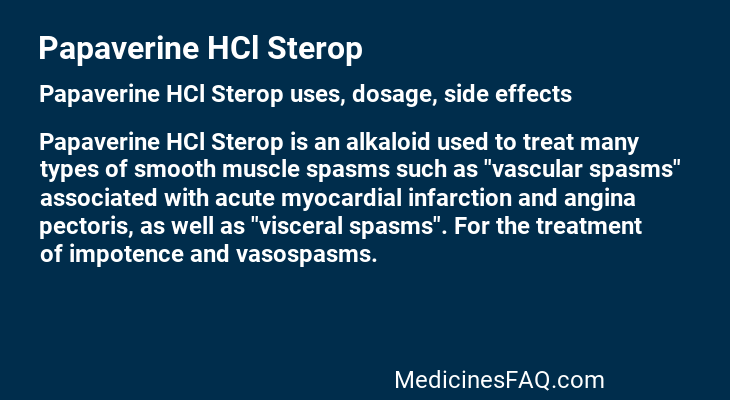 Papaverine HCl Sterop