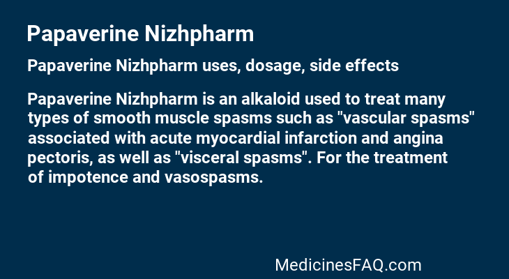 Papaverine Nizhpharm