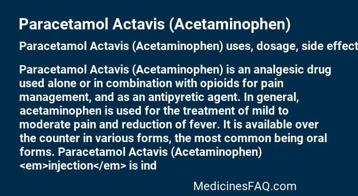 Paracetamol Actavis (Acetaminophen)