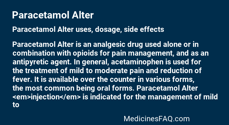 Paracetamol Alter