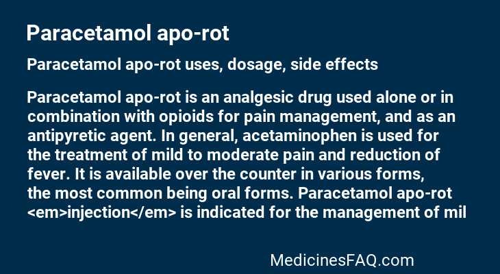Paracetamol apo-rot