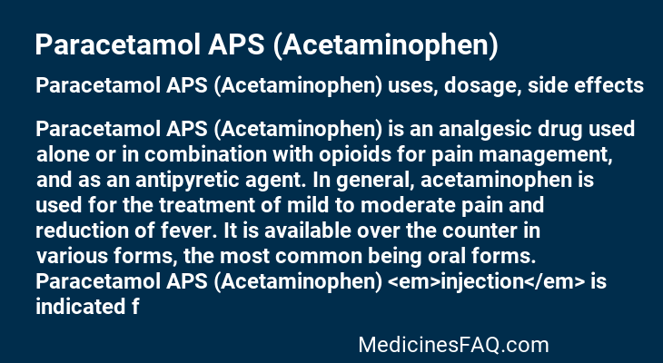 Paracetamol APS (Acetaminophen)