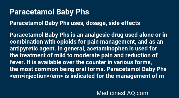 Paracetamol Baby Phs