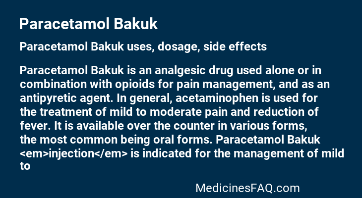 Paracetamol Bakuk